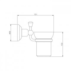 Nicolazzi Onice Стакан подвесной, цвет: золото/белый