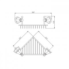 Nicolazzi Accessori Classica Полочка-решетка угловая, цвет: Bronze Plated