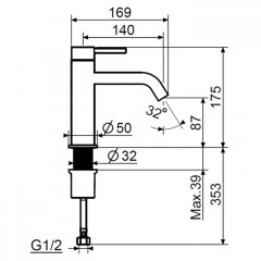 Plumberia Selection IXO Смеситель для раковины без д/к, графит