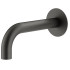Plumberia Selection IXO Излив для раковины, настенный, длина 210 мм, d.24, подкл. 1/2' с латунной накладкой d.70, графит
