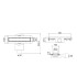 Plumberia Selection Трап душевой PS MODULAR 4x80 2устор. накладка из нерж.стали, комбинир.затвор с горизонт. Выпуском Ду 50мм,40л/мин, браш.нерж.сталь