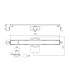 Plumberia Selection Трап душевой PS LINEAR 6x100 2устор. накладка из нерж.стали, комбинир.затвор с горизонт. Выпуском Ду 50мм,40л/мин, черн.матов.