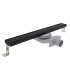 Plumberia Selection Трап душевой PS LINEAR 6x120 2устор. накладка из нерж.стали, комбинир.затвор с горизонт. Выпуском Ду 50мм,40л/мин, черн.матов.