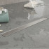 Plumberia Selection Трап душевой PS LINEAR 6x50 2устор. накладка из нерж.стали, комбинир.затвор с горизонт. Выпуском Ду 50мм,40л/мин, браш.нерж.сталь