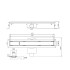 Plumberia Selection Трап душевой PS IN-TILE 6x90 2устор. накладка из нерж.стали, комбинир.затвор с горизонт. Выпуском Ду 50мм,40л/мин, золото браш.