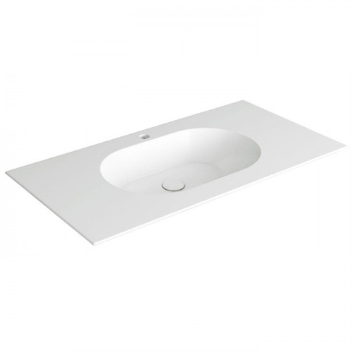 SIMAS WAVE Раковина на столешницу 100x50xh14,5 см, с 1 отв под смеситель,цвет BIANCO MATT