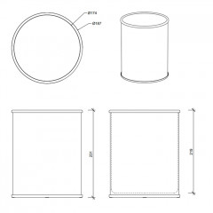 Decor Walther Crack AB Корзина для мусора 18.5x23см, французское стекло Craquele, цвет: хром