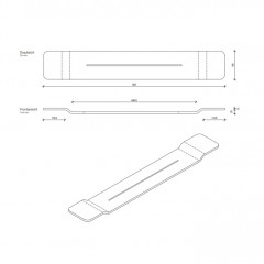 Decor Walther Black Stone WAN Полка для ванны 95x30 см, цвет: черный матовый