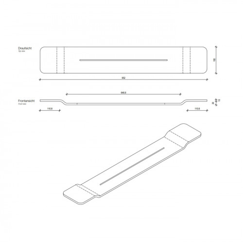 Decor Walther Black Stone WAN Полка для ванны 95x30 см, цвет: черный матовый