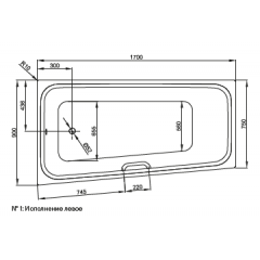 Bette Space M Ванна ассимметричная встраиваемая с шумоизоляцией 170х90/75х42 см, исполнение левое, цвет белый (спеццена со склада!)