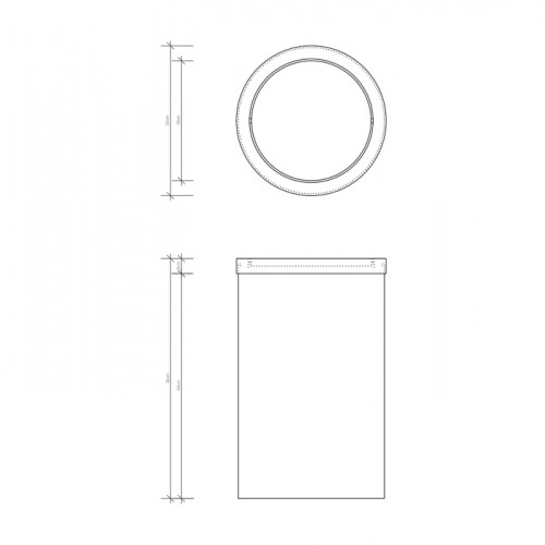 Decor Walther DW 124 Корзина для бумаги 20xh32см, с крышкой, цвет: сталь матовая