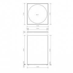Decor Walther DW 74 Корзина для бумаги 17x17x24см, цвет: хром