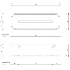Decor Walther Stone DCT30 Душевая полочка 30x10см, подвесная, цвет: белый / хром