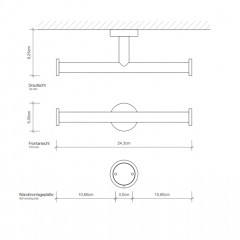 Decor Walther DW 725 Держатель туалетной бумаги, двойной, цвет: хром