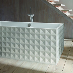 BETTE Loft Ornament Ванна свободностоящая с шумоизоляцией 181х81х42, с декоративными панелями с объемным тиснением, цвет белый