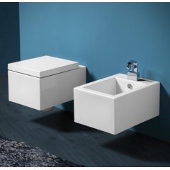 SIMAS Frozen Биде подвесное 38х51см, с 1 отв. под смеситель, цвет белый, без крепежа F85