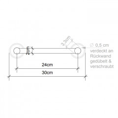 Decor Walther Classic HTE30 Полотенцедержатель 30см, цвет: никель полированный