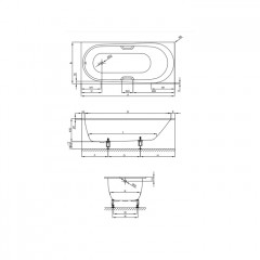 BETTE Comodo Ванна 180х80х45 с шумоизоляцией, с покрытиями BetteАнтислип Sense , белая