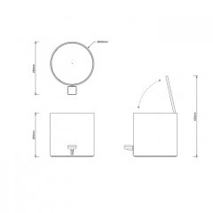 Decor Walther TE 50 MINI Ведро с педалью, цвет белый