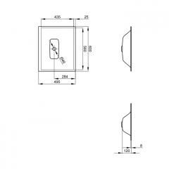 Bette Lux Oval Couture Раковина встраиваемая диаметр 550 , без отв под смеситель, цвет черный матовый 400