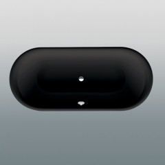 BetteLux Oval Ванна встраиваемая овальная с шумоизоляцией 180x80x45 см, цвет черное дерево(матовый) (для удлиненного слива-перелива)