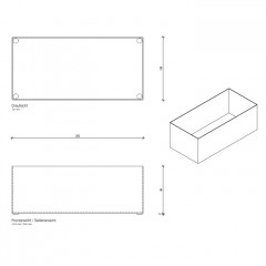 Decor Walther DW 361 Бокс универсальный 25x12x9см, цвет: золото