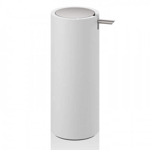 Decor Walther Stone SSP Дозатор для мыла, настольный, цвет: белый матовый / сталь матовая