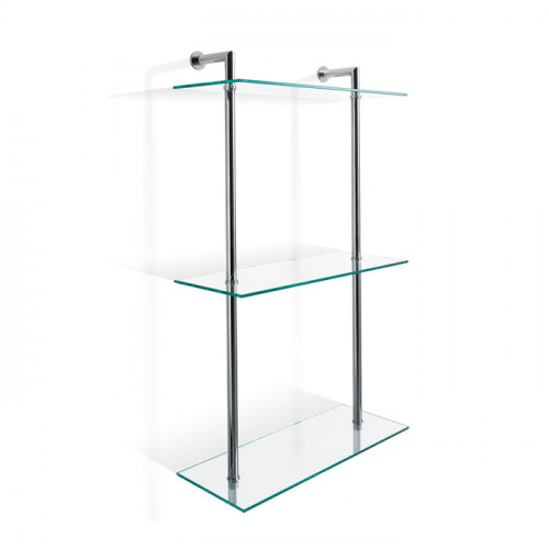 Decor Walther DW 016 Полочка 40x16x65см, 3 стеклянных яруса, цвет: хром