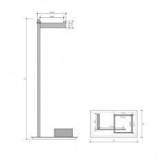 Decor Walther Brick SBK Напольная стойка с ершиком и бумагодержателем, фарфор белый, цвет: хром