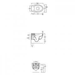 Simas Bormio Унитаз подвесной безободковый 52х35 см, цвет белый (без креплений F85)