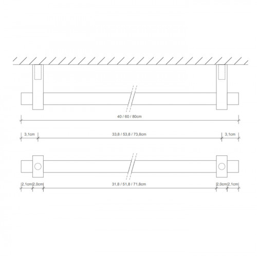 Decor Walther Century HTE40 Полотенцедержатель 40см, цвет: хром