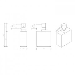 Decor Walther Cube DW 470 Дозатор для мыла, настольный, цвет: золото