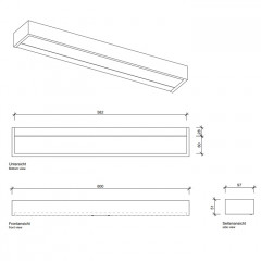 Decor Walther Box 1-60 N LED Светильник на зеркало 60x10x5см, светодиодный, 1x LED 32.8W, цвет: золото