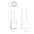 Decor Walther DW 6103 Туалетный ершик h43см, подвесной, фарфор, цвет: белый / хром