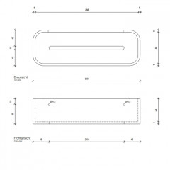 Decor Walther Black Stone DCT30 Душевая полочка 30x10см, подвесная, цвет: черный матовый / сталь матовая