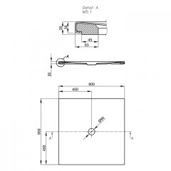 BETTE FLOOR Душевой поддон квадратный 900х900 мм., с полистироловой опорой EPS, диаметр сливного отверстия 90 мм., с шумоизоляцией, цвет белый