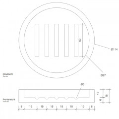 DECOR WALTHER STONE SA Мыльница настольная, цвет белый