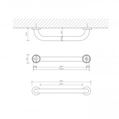 Decor Walther Basic WGF Поручень, цвет: черный матовый