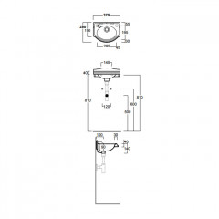 SIMAS Arcade Раковина 37x28см без отв. под смеситель, цвет белый