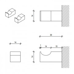 Decor Walther Corner HAK1 Набор крючков 2 шт., цвет: черный матовый