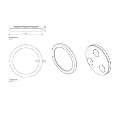 Decor Walther SPT 1 Косметическое зеркало 14см, магнитное, подвесное, увел. 5x, цвет: хром