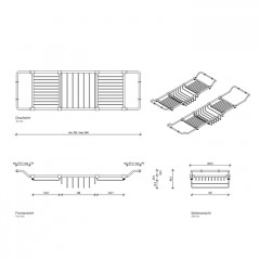 DECOR WALTHER DW 25 Полочка для ванны 650-830x205x65 мм., цвет хром