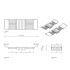 DECOR WALTHER DW 25 Полочка для ванны 650-830x205x65 мм., цвет хром