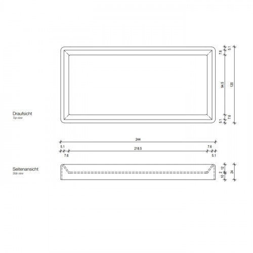Decor Walther DW 345 Бокс универсальный 25x12x2см, цвет: золото