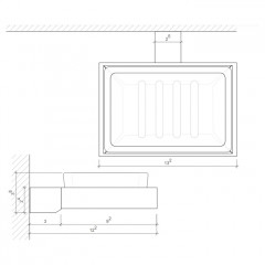 Decor Walther Corner WSS Мыльница подвесная, стекло сатинированное, цвет: хром