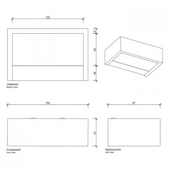 Decor Walther Box 1-15 N LED Светильник на зеркало 15x10x5см, светодиодный, 1x LED 18.4W, цвет: золото