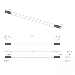 Decor Walther Club HTE60 Полотенцедержатель 60см, цвет: золото