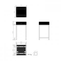 Decor Walther DW 64 Табурет 30x30x52cм, цвет: хром / белый