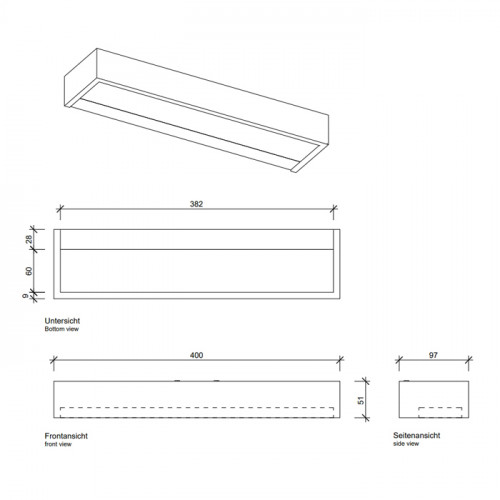 Decor Walther Box 1-40 N LED Светильник на зеркало 40x10x5см, светодиодный, 1x LED 20.6W, цвет: розовое золото