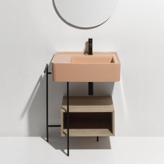 SIMAS RATIO Раковина чаша подвесная 65x46xh18 см, с 1 отв. для смесителя, без перелива, цвет CARAMELLO